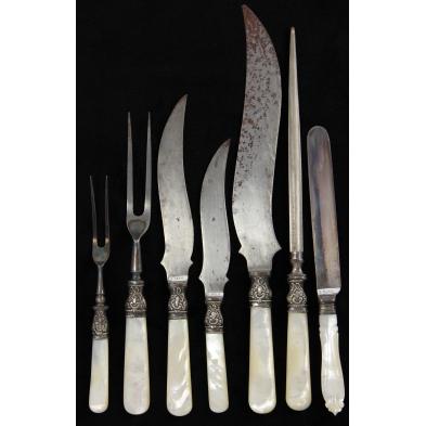 group-of-mother-of-pearl-handled-flatware
