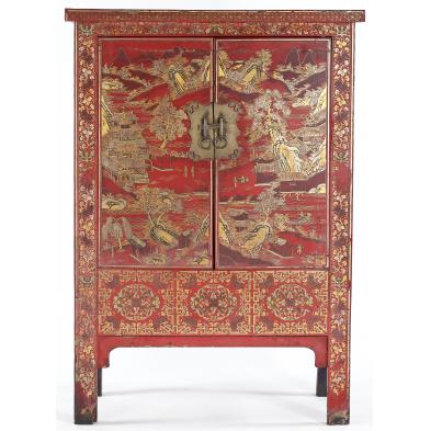 chinese-lacquered-and-decorated-cabinet