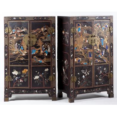 pair-of-chinese-black-lacquered-cabinets