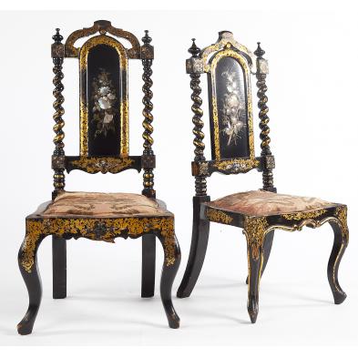 pair-of-english-black-lacquered-low-side-chairs
