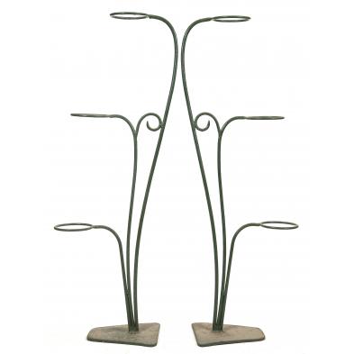 pair-of-wrought-iron-flower-pot-holders