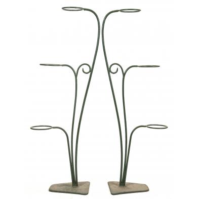 pair-of-wrought-iron-flower-pot-holders