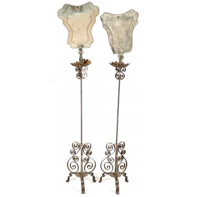 pair-of-chinese-wrought-iron-garden-lamps