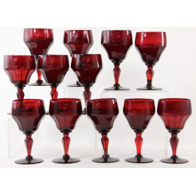 set-of-12-bristol-glass-ruby-red-water-goblets