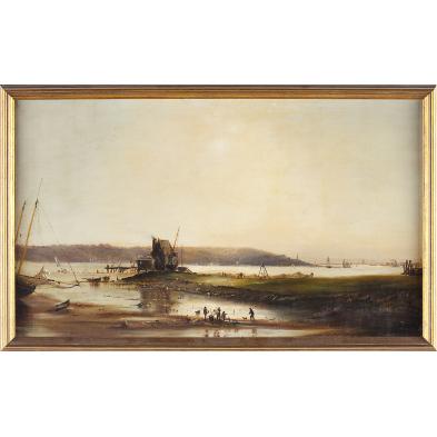 flemish-school-harbor-scene-19th-century