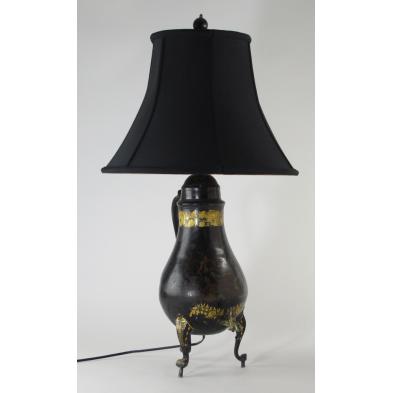 antique-toleware-tea-urn-table-lamp