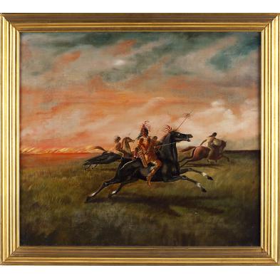 style-of-george-catlin-1796-1872-prairie-fire