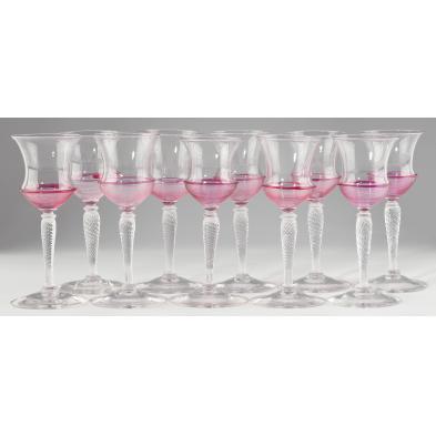 set-of-ten-steuben-wine-glasses