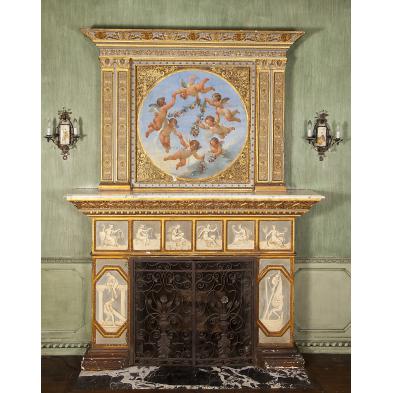 italian-fireplace-surround-gilt-over-mantel