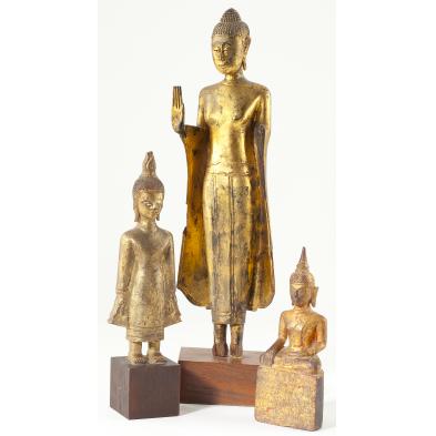 three-siamese-gilt-buddhas-19th-century