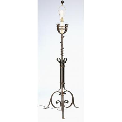 antique-wrought-iron-floor-lamp