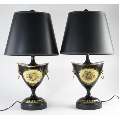 pair-of-contemporary-tole-urn-lamps