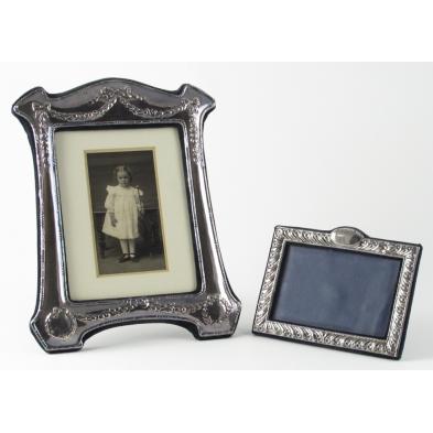 two-english-sterling-picture-frames
