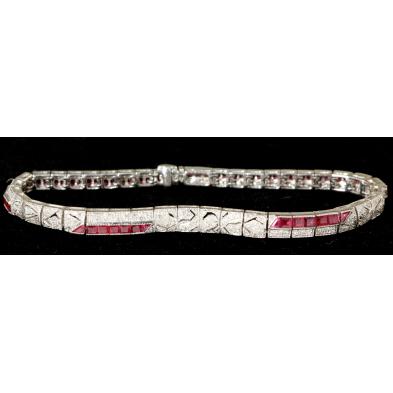 art-deco-style-diamond-and-ruby-bracelet
