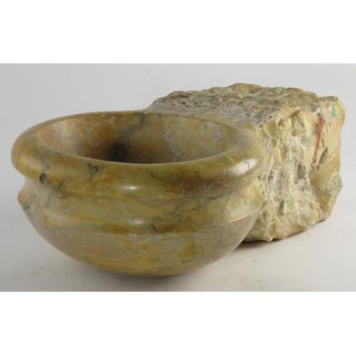 carved-yellow-marble-mortar