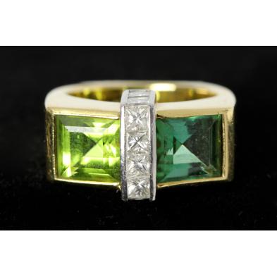 platinum-and-gold-gem-set-ring