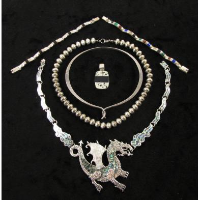 six-pieces-of-mexican-sterling-jewelry