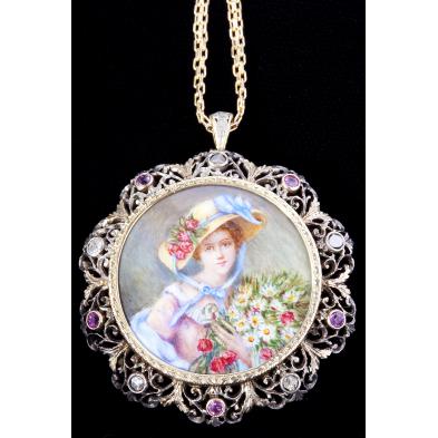 gold-and-gem-set-portrait-brooch-pendant