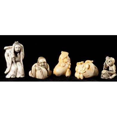 five-japanese-ivory-netsuke