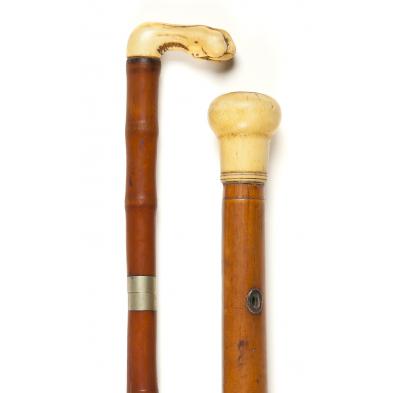 two-antique-ivory-topped-sword-canes