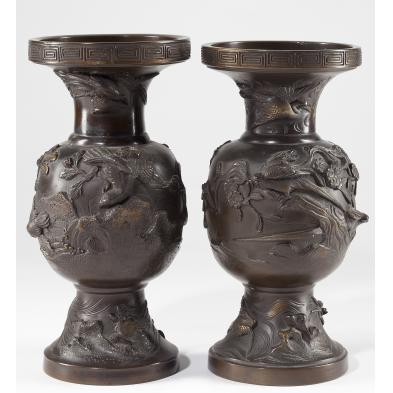 pair-of-japanese-bronze-vases