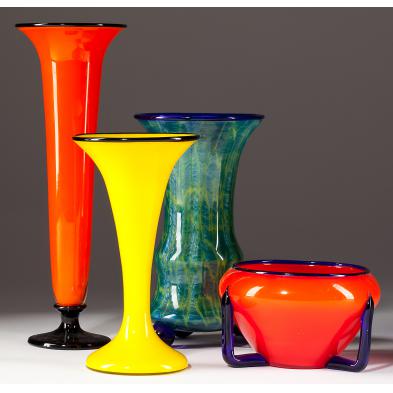 four-att-michael-powolny-art-deco-vases