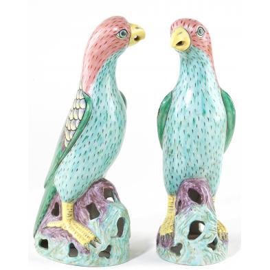 pair-of-french-majolica-parrots