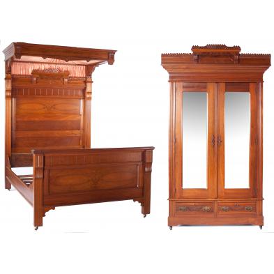 american-eastlake-bed-and-armoire