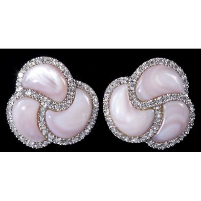pair-of-diamond-and-mother-of-pearl-earclips