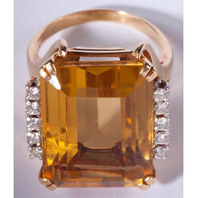 retro-citrine-and-diamond-ring-signed