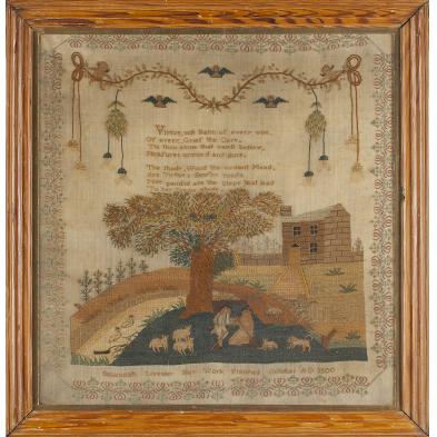 american-pictorial-needlework-circa-1800