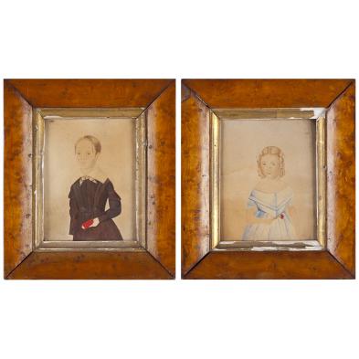 pair-of-portrait-miniatures-of-children