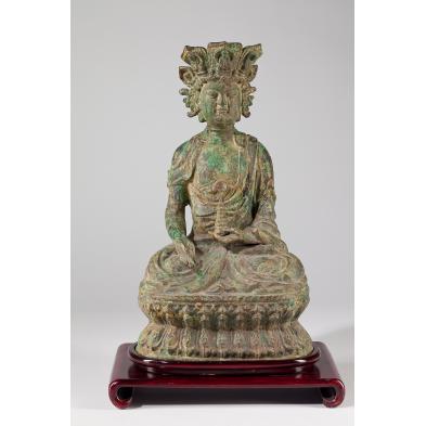 antique-east-asian-cast-bronze-buddha