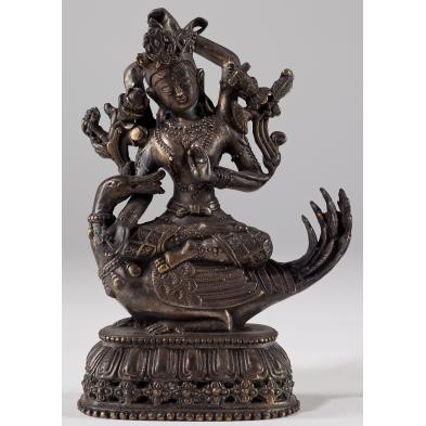 antique-silverplate-hindu-statuette