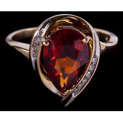 diamond-and-garnet-ring