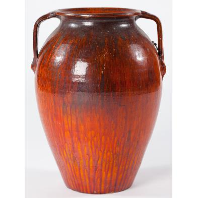 nc-pottery-chrome-red-porch-vase