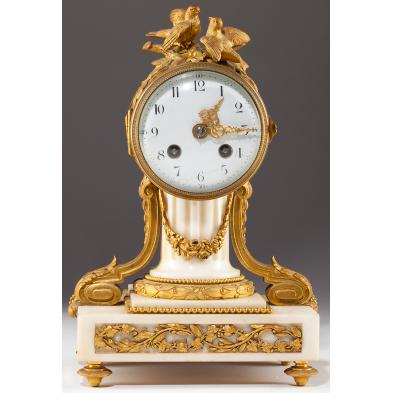 french-gilt-marble-mantel-clock