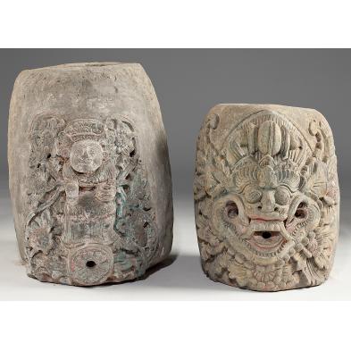 two-carved-lava-stone-urns