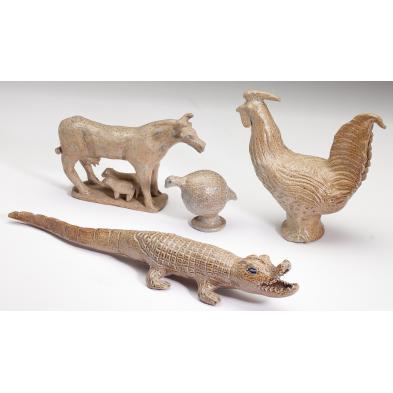 nc-pottery-charles-moore-four-animal-figurals