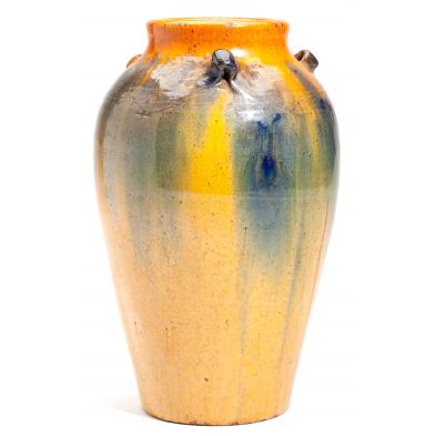 nc-pottery-c-r-auman-pinch-handle-vase