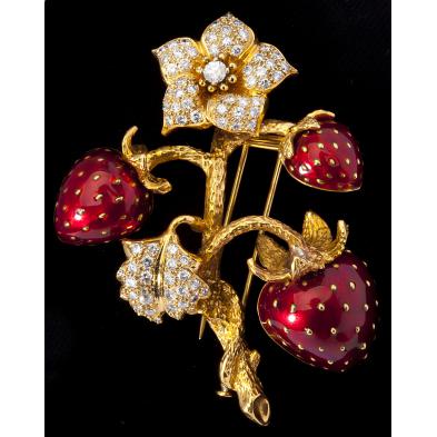 diamond-and-enamel-brooch-france