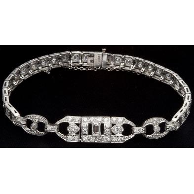 art-deco-platinum-and-diamond-bracelet