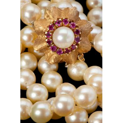 double-strand-pearl-choker-with-ruby-clasp