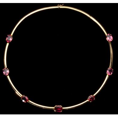 gold-and-tourmaline-omega-necklace-italian