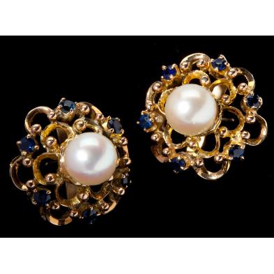 pearl-and-sapphire-earrings