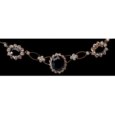 sapphire-and-diamond-line-necklace