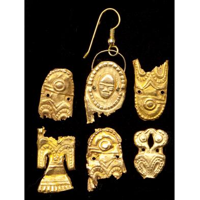 six-pre-columbian-gold-plaquettes