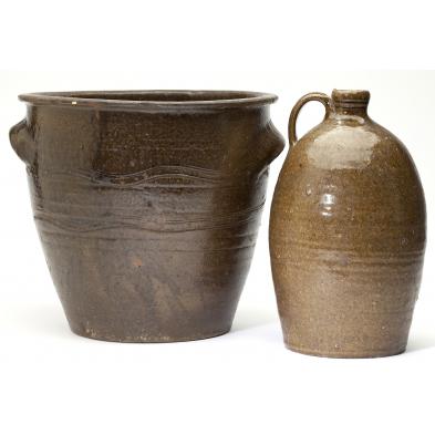 two-pieces-western-nc-pottery-19th-century