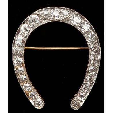 platinum-gold-and-diamond-horseshoe-brooch