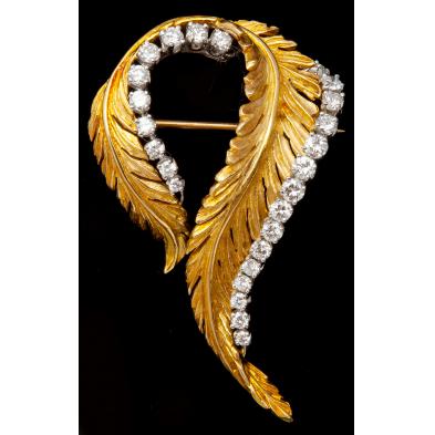 platinum-gold-and-diamond-leaf-brooch-mcteigue